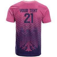 Custom Germany Football T Shirt Glowing Pink Line - Wonder Print Shop