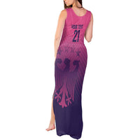 Custom Germany Football Tank Maxi Dress Glowing Pink Line - Wonder Print Shop