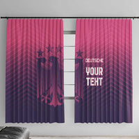 Custom Germany Football Window Curtain Glowing Pink Line - Wonder Print Shop