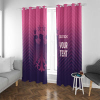 Custom Germany Football Window Curtain Glowing Pink Line - Wonder Print Shop