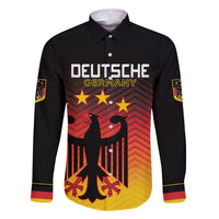 Custom Germany Football Family Matching Off Shoulder Short Dress and Hawaiian Shirt Special Black Eagle Flag Style LT9 - Wonder Print Shop