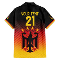 Custom Germany Football Family Matching Short Sleeve Bodycon Dress and Hawaiian Shirt Special Black Eagle Flag Style - Wonder Print Shop