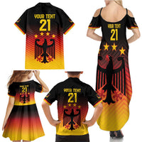 Custom Germany Football Family Matching Summer Maxi Dress and Hawaiian Shirt Special Black Eagle Flag Style - Wonder Print Shop