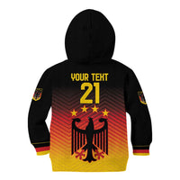 Custom Germany Football Kid Hoodie Special Black Eagle Flag Style - Wonder Print Shop