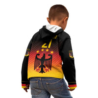 Custom Germany Football Kid Hoodie Special Black Eagle Flag Style - Wonder Print Shop