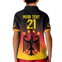 Custom Germany Football Kid Polo Shirt Special Black Eagle Flag Style - Wonder Print Shop