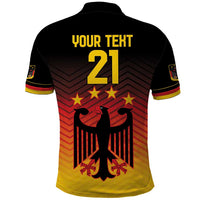 Custom Germany Football Polo Shirt Special Black Eagle Flag Style - Wonder Print Shop