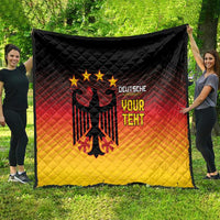 Custom Germany Football Quilt Special Black Eagle Flag Style - Wonder Print Shop
