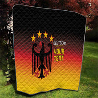 Custom Germany Football Quilt Special Black Eagle Flag Style - Wonder Print Shop