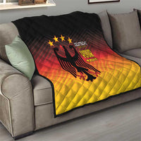 Custom Germany Football Quilt Special Black Eagle Flag Style - Wonder Print Shop