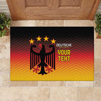 Custom Germany Football Rubber Doormat Special Black Eagle Flag Style - Wonder Print Shop