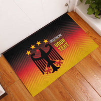 Custom Germany Football Rubber Doormat Special Black Eagle Flag Style - Wonder Print Shop