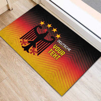 Custom Germany Football Rubber Doormat Special Black Eagle Flag Style - Wonder Print Shop