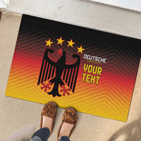Custom Germany Football Rubber Doormat Special Black Eagle Flag Style - Wonder Print Shop