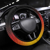 Germany Football Steering Wheel Cover Special Black Eagle Flag Style - Wonder Print Shop