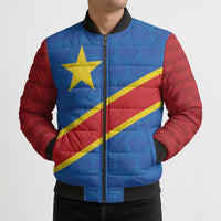 Africa DR of the Congo Personalized Bomber Puffer Jacket Flag Style