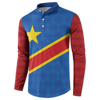 Democratic Republic of the Congo Personalized Button Sweatshirt Flag Style - Wonder Print Shop