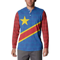 Democratic Republic of the Congo Personalized Button Sweatshirt Flag Style - Wonder Print Shop
