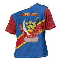 Africa DR of the Congo Personalized Cross Shoulder Shirt Flag Style