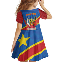 Democratic Republic of the Congo Personalized Family Matching Off Shoulder Maxi Dress and Hawaiian Shirt Flag Style - Wonder Print Shop