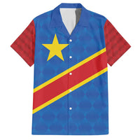 Democratic Republic of the Congo Personalized Family Matching Off Shoulder Maxi Dress and Hawaiian Shirt Flag Style - Wonder Print Shop