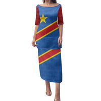 Democratic Republic of the Congo Personalized Family Matching Puletasi and Hawaiian Shirt Flag Style - Wonder Print Shop