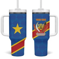Democratic Republic of the Congo Personalized Tumbler With Handle Flag Style - Wonder Print Shop