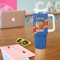 Democratic Republic of the Congo Personalized Tumbler With Handle Flag Style - Wonder Print Shop