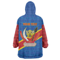 Democratic Republic of the Congo Personalized Wearable Blanket Hoodie Flag Style - Wonder Print Shop