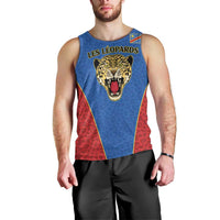 DR Congo Football Custom Men Tank Top Blue Leopard Skin Pattern - Wonder Print Shop