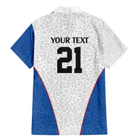 DR Congo Football Custom Family Matching Mermaid Dress and Hawaiian Shirt White Leopard Skin Pattern - Wonder Print Shop