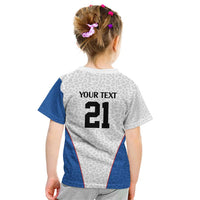 DR Congo Football Custom Kid T Shirt White Leopard Skin Pattern - Wonder Print Shop