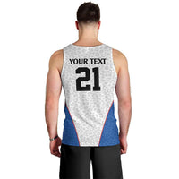 DR Congo Football Custom Men Tank Top White Leopard Skin Pattern - Wonder Print Shop