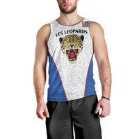 DR Congo Football Custom Men Tank Top White Leopard Skin Pattern - Wonder Print Shop
