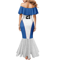 DR Congo Football Custom Mermaid Dress White Leopard Skin Pattern - Wonder Print Shop