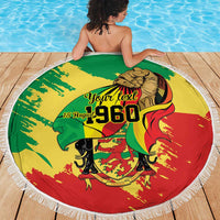 Republic of The Congo Independence Day Personalized Beach Blanket Congo-Brazzaville Since 1960 - Wonder Print Shop