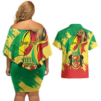 Republic of The Congo Independence Day Personalized Couples Matching Off Shoulder Short Dress and Hawaiian Shirt Congo-Brazzaville Since 1960 - Wonder Print Shop