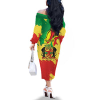 Republic of The Congo Independence Day Personalized Family Matching Off The Shoulder Long Sleeve Dress and Hawaiian Shirt Congo-Brazzaville Since 1960 - Wonder Print Shop