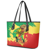 Republic of The Congo Independence Day Personalized Leather Tote Bag Congo-Brazzaville Since 1960 - Wonder Print Shop