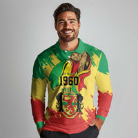Republic of The Congo Independence Day Personalized Long Sleeve Polo Shirt Congo-Brazzaville Since 1960 - Wonder Print Shop