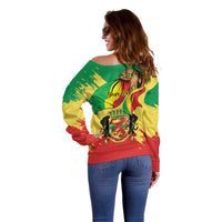 Republic of The Congo Independence Day Personalized Off Shoulder Sweater Congo-Brazzaville Since 1960 - Wonder Print Shop