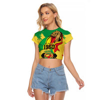 Republic of The Congo Independence Day Personalized Raglan Cropped T Shirt Congo-Brazzaville Since 1960 - Wonder Print Shop