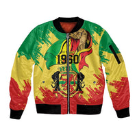 Republic of The Congo Independence Day Personalized Sleeve Zip Bomber Jacket Congo-Brazzaville Since 1960 - Wonder Print Shop