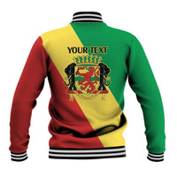 Republic of The Congo Personalized Baseball Jacket Simple Flag Style - Wonder Print Shop