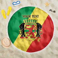 Republic of The Congo Personalized Beach Blanket Simple Flag Style - Wonder Print Shop