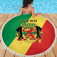 Republic of The Congo Personalized Beach Blanket Simple Flag Style - Wonder Print Shop