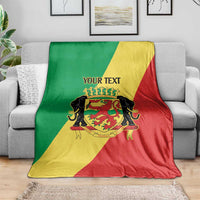 Republic of The Congo Personalized Blanket Simple Flag Style - Wonder Print Shop