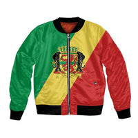 Republic of The Congo Personalized Bomber Jacket Simple Flag Style - Wonder Print Shop
