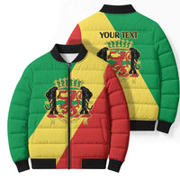 Republic of The Congo Personalized Bomber Puffer Jacket Simple Flag Style