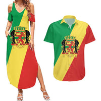 Republic of The Congo Personalized Couples Matching Summer Maxi Dress and Hawaiian Shirt Simple Flag Style - Wonder Print Shop